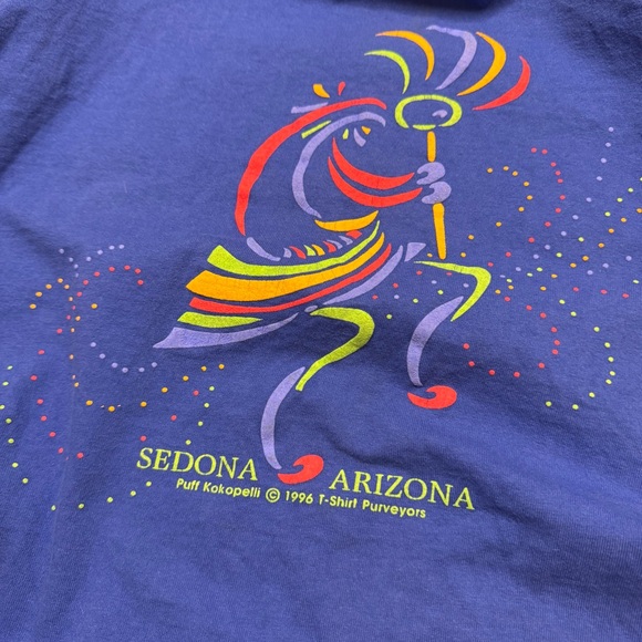 1996 Puff Kokopelli Sedona Arizona Blue shirt Size XL - Picture 2 of 7